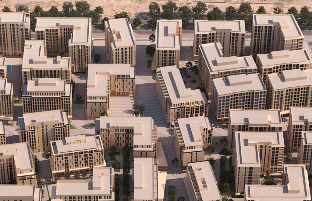 Modern Sharjah real estate residential community showcasing new apartment projects and mixed-use developments